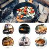 imageKingCamp Aluminum Camping Cookware Set Open Fire Cookware Backpacking Cooking Mess Kit Lightweight Camping Pans and Pots Kit Hiking Cooking Gear 15 PCS for 56 Person
