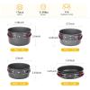 imageKingCamp Aluminum Camping Cookware Set Open Fire Cookware Backpacking Cooking Mess Kit Lightweight Camping Pans and Pots Kit Hiking Cooking Gear 15 PCS for 56 Person