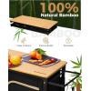 imageKingCamp Bamboo Camp Kitchen Station Folding Overland Camping Kitchen Table Hooks Portable Outdoor Cooking with Adjustable Lantern Pole ampamp Windshield Storage Organizer for Tailgating BBQ Picnic RVLblack