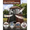imageKingCamp Camping Shower Tent Portable Outdoor Privacy Toilet ampamp Changing Tent Windproof ampamp Waterproof Easy Setup 1 or 2 Room Shelter with Shower Bag for Camping Hiking Beach1 ROOMCOFFEE