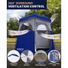 imageKingCamp Camping Shower Tent Portable Outdoor Privacy Toilet ampamp Changing Tent Windproof ampamp Waterproof Easy Setup 1 or 2 Room Shelter with Shower Bag for Camping Hiking Beach2 ROOMBLUEGREY