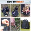 imageKingCamp Camping Shower Tent Portable Outdoor Privacy Toilet ampamp Changing Tent Windproof ampamp Waterproof Easy Setup 1 or 2 Room Shelter with Shower Bag for Camping Hiking BeachPOP UPBLACK