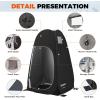 imageKingCamp Camping Shower Tent Portable Outdoor Privacy Toilet ampamp Changing Tent Windproof ampamp Waterproof Easy Setup 1 or 2 Room Shelter with Shower Bag for Camping Hiking BeachPOP UPBLACK