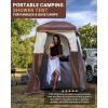imageKingCamp Camping Shower Tent Portable Outdoor Privacy Toilet ampamp Changing Tent Windproof ampamp Waterproof Easy Setup 1 or 2 Room Shelter with Shower Bag for Camping Hiking Beach1 ROOMCOFFEE