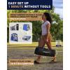 imageKingCamp Camping Shower Tent Portable Outdoor Privacy Toilet ampamp Changing Tent Windproof ampamp Waterproof Easy Setup 1 or 2 Room Shelter with Shower Bag for Camping Hiking Beach2 ROOMBLUEGREY