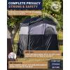 imageKingCamp Camping Shower Tent Portable Outdoor Privacy Toilet ampamp Changing Tent Windproof ampamp Waterproof Easy Setup 1 or 2 Room Shelter with Shower Bag for Camping Hiking Beach2 ROOMBLACKGREY
