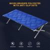 imageKingCamp Cot Mattress Portable Lightweight Camping Sleeping Mat Soft Comfortable NonSlip Cot Pad for Camp Cot RV Bunk ampamp Twin BedsDiamond Navy XL 16 lb