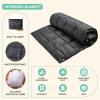 imageKingCamp Down Camping Blanket  Packable Lightweight Travel Blanket for Stadium Camping Backpacking Compact ampamp Water Resistant ampamp Warm Airplane QuiltLargeblack