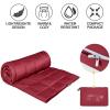 imageKingCamp Down Camping Blanket  Packable Lightweight Travel Blanket for Stadium Camping Backpacking Compact ampamp Water Resistant ampamp Warm Airplane QuiltRed