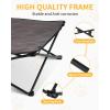 imageKingCamp Elevated Dog Bed for Medium Dogs Raised Outdoor Indoor Portable Cooling Cot Lifted Pet Hammock off Ground with Washable Breathable Mesh ampamp Frame with Non Slip Foot for Camping Backyard BlackMedium