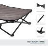 imageKingCamp Elevated Dog Bed for Medium Dogs Raised Outdoor Indoor Portable Cooling Cot Lifted Pet Hammock off Ground with Washable Breathable Mesh ampamp Frame with Non Slip Foot for Camping Backyard BlackSmall