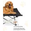 imageKingCamp Elevated Dog Bed for Medium Dogs Raised Outdoor Indoor Portable Cooling Cot Lifted Pet Hammock off Ground with Washable Breathable Mesh ampamp Frame with Non Slip Foot for Camping Backyard BlackLarge