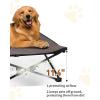 imageKingCamp Elevated Dog Bed for Medium Dogs Raised Outdoor Indoor Portable Cooling Cot Lifted Pet Hammock off Ground with Washable Breathable Mesh ampamp Frame with Non Slip Foot for Camping Backyard BlackXLarge
