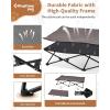 imageKingCamp Elevated Dog Bed for Medium Dogs Raised Outdoor Indoor Portable Cooling Cot Lifted Pet Hammock off Ground with Washable Breathable Mesh ampamp Frame with Non Slip Foot for Camping Backyard BlackXLarge