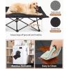 imageKingCamp Elevated Dog Bed for Small Dogs Outdoor Raised Cooling Pet Cot Bed with Washable Breathable Mesh ampamp NoSlip Feet Perfect for Camping Backyard Indoor Use S Black496L x 26W x 13Th
