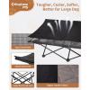 imageKingCamp Elevated Dog Bed for Small Dogs Outdoor Raised Cooling Pet Cot Bed with Washable Breathable Mesh ampamp NoSlip Feet Perfect for Camping Backyard Indoor Use S Black496L x 26W x 13Th