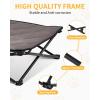 imageKingCamp Elevated Dog Bed for Small Dogs Outdoor Raised Cooling Pet Cot Bed with Washable Breathable Mesh ampamp NoSlip Feet Perfect for Camping Backyard Indoor Use S Black224L x 224W x 906Th