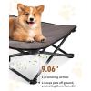 imageKingCamp Elevated Dog Bed for Small Dogs Outdoor Raised Cooling Pet Cot Bed with Washable Breathable Mesh ampamp NoSlip Feet Perfect for Camping Backyard Indoor Use S Black224L x 224W x 9Th