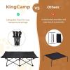 imageKingCamp Elevated Dog Bed for Small Dogs Outdoor Raised Cooling Pet Cot Bed with Washable Breathable Mesh ampamp NoSlip Feet Perfect for Camping Backyard Indoor Use S Black496L x 26W x 13Th