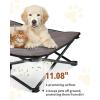 imageKingCamp Elevated Dog Bed for Small Dogs Outdoor Raised Cooling Pet Cot Bed with Washable Breathable Mesh ampamp NoSlip Feet Perfect for Camping Backyard Indoor Use S Black303L x 303W x 118Th