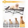 imageKingCamp Elevated Dog Bed for Small Dogs Outdoor Raised Cooling Pet Cot Bed with Washable Breathable Mesh ampamp NoSlip Feet Perfect for Camping Backyard Indoor Use S Black519L x 267W x 114Th