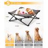 imageKingCamp Elevated Dog Bed for Small Dogs Outdoor Raised Cooling Pet Cot Bed with Washable Breathable Mesh ampamp NoSlip Feet Perfect for Camping Backyard Indoor Use S Black224L x 224W x 906Th