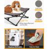imageKingCamp Elevated Dog Bed for Small Dogs Outdoor Raised Cooling Pet Cot Bed with Washable Breathable Mesh ampamp NoSlip Feet Perfect for Camping Backyard Indoor Use S Black224L x 224W x 906Th