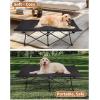 imageKingCamp Elevated Dog Bed for Small Dogs Outdoor Raised Cooling Pet Cot Bed with Washable Breathable Mesh ampamp NoSlip Feet Perfect for Camping Backyard Indoor Use S Black496L x 26W x 13Th