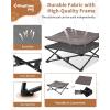 imageKingCamp Elevated Dog Bed for Small Dogs Outdoor Raised Cooling Pet Cot Bed with Washable Breathable Mesh ampamp NoSlip Feet Perfect for Camping Backyard Indoor Use S Black224L x 224W x 9Th