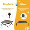 imageKingCamp Elevated Dog Bed for Small Dogs Outdoor Raised Cooling Pet Cot Bed with Washable Breathable Mesh ampamp NoSlip Feet Perfect for Camping Backyard Indoor Use S Black224L x 224W x 906Th