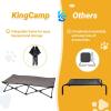 imageKingCamp Elevated Dog Bed for Small Dogs Outdoor Raised Cooling Pet Cot Bed with Washable Breathable Mesh ampamp NoSlip Feet Perfect for Camping Backyard Indoor Use S Black519L x 267W x 114Th
