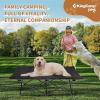 imageKingCamp Elevated Dog Bed for Small Dogs Outdoor Raised Cooling Pet Cot Bed with Washable Breathable Mesh ampamp NoSlip Feet Perfect for Camping Backyard Indoor Use S Black496L x 26W x 13Th