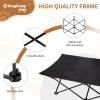 imageKingCamp Elevated Dog Bed for Small Dogs Outdoor Raised Cooling Pet Cot Bed with Washable Breathable Mesh ampamp NoSlip Feet Perfect for Camping Backyard Indoor Use S Black496L x 26W x 13Th