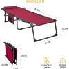 imageKingCamp Folding Outdoor Chaise LoungeWine