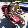 imageKingCamp Folding Outdoor Chaise LoungeWine2