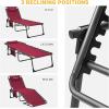 imageKingCamp Folding Outdoor Chaise LoungeWine2