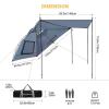 imageKingCamp SUV Tent Versatility Waterproof Car Awning Sun Shelter Portable Auto Canopy Camper Trailer Sun Shade for Camping OutdoorGrey  Additional Side Curtain