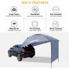 imageKingCamp SUV Tent Versatility Waterproof Car Awning Sun Shelter Portable Auto Canopy Camper Trailer Sun Shade for Camping OutdoorGrey  Additional Side Curtain