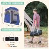 imageKingCamp Shower Tent Large Portable 12 Room Dressing Toilet and Changing Tents with Shower Bag ampamp Floor for Camping ampamp TravelBLUEGREY