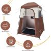 imageKingCamp Shower Tent Large Portable 12 Room Dressing Toilet and Changing Tents with Shower Bag ampamp Floor for Camping ampamp TravelCOFFEE