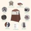 imageKingCamp Shower Tent Large Portable 12 Room Dressing Toilet and Changing Tents with Shower Bag ampamp Floor for Camping ampamp TravelCOFFEE