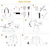 imageKingCamp Shower Tent Large Portable 12 Room Dressing Toilet and Changing Tents with Shower Bag ampamp Floor for Camping ampamp TravelCOFFEE