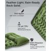 imageKingCamp Sleeping Pad for Camping Ultralight Connectable Inflatable Sleeping Pad Camping Mattress with 63quot Builtin Pillow ampamp Foot Pump for Backpacking Hiking Tent CotSingle2pcs Green
