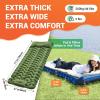 imageKingCamp Sleeping Pad for Camping Ultralight Connectable Inflatable Sleeping Pad Camping Mattress with 63quot Builtin Pillow ampamp Foot Pump for Backpacking Hiking Tent CotOlive