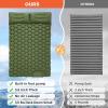imageKingCamp Sleeping Pad for Camping Ultralight Connectable Inflatable Sleeping Pad Camping Mattress with 63quot Builtin Pillow ampamp Foot Pump for Backpacking Hiking Tent CotDouble Green