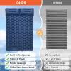 imageKingCamp Sleeping Pad for Camping Ultralight Connectable Inflatable Sleeping Pad Camping Mattress with 63quot Builtin Pillow ampamp Foot Pump for Backpacking Hiking Tent CotDouble Blue