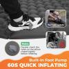 imageKingCamp Sleeping Pad for Camping Ultralight Connectable Inflatable Sleeping Pad Camping Mattress with 63quot Builtin Pillow ampamp Foot Pump for Backpacking Hiking Tent CotDouble Grey