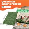 imageKingCamp Sleeping Pad for Camping Ultralight Connectable Inflatable Sleeping Pad Camping Mattress with 63quot Builtin Pillow ampamp Foot Pump for Backpacking Hiking Tent CotDouble Green
