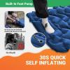 imageKingCamp Sleeping Pad for Camping Ultralight Connectable Inflatable Sleeping Pad Camping Mattress with 63quot Builtin Pillow ampamp Foot Pump for Backpacking Hiking Tent CotNavy Blue