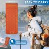 imageKingCamp Sleeping Pad for Camping Ultralight Connectable Inflatable Sleeping Pad Camping Mattress with 63quot Builtin Pillow ampamp Foot Pump for Backpacking Hiking Tent CotSingle Orange